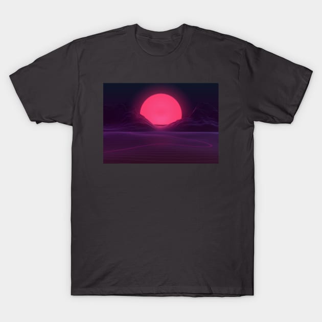 Neon Sunset T-Shirt by AxiomDesign